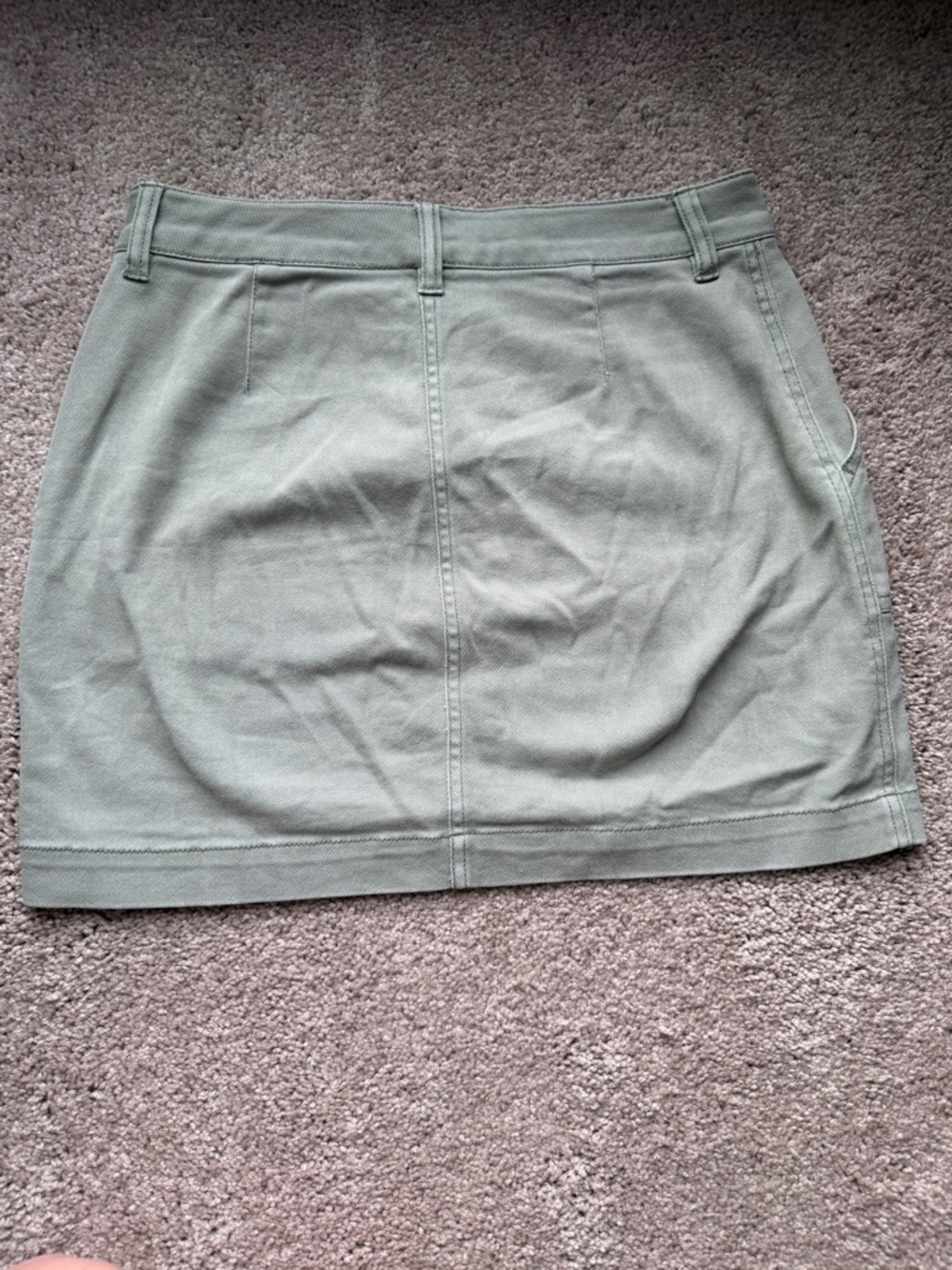 Faherty Sage Green Utility Mini Skirt - Picture 4 of 5
